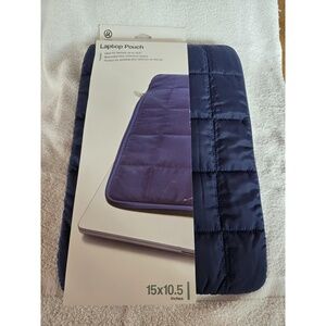 Laptop Pouch 15"x10.5" Nylon Puffer - U Brands,  New with tags Fits most 15-15.6